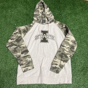 Iowa State Cyclones Camo Sweatshirt Men's Medium ISU Hoodie Pullover